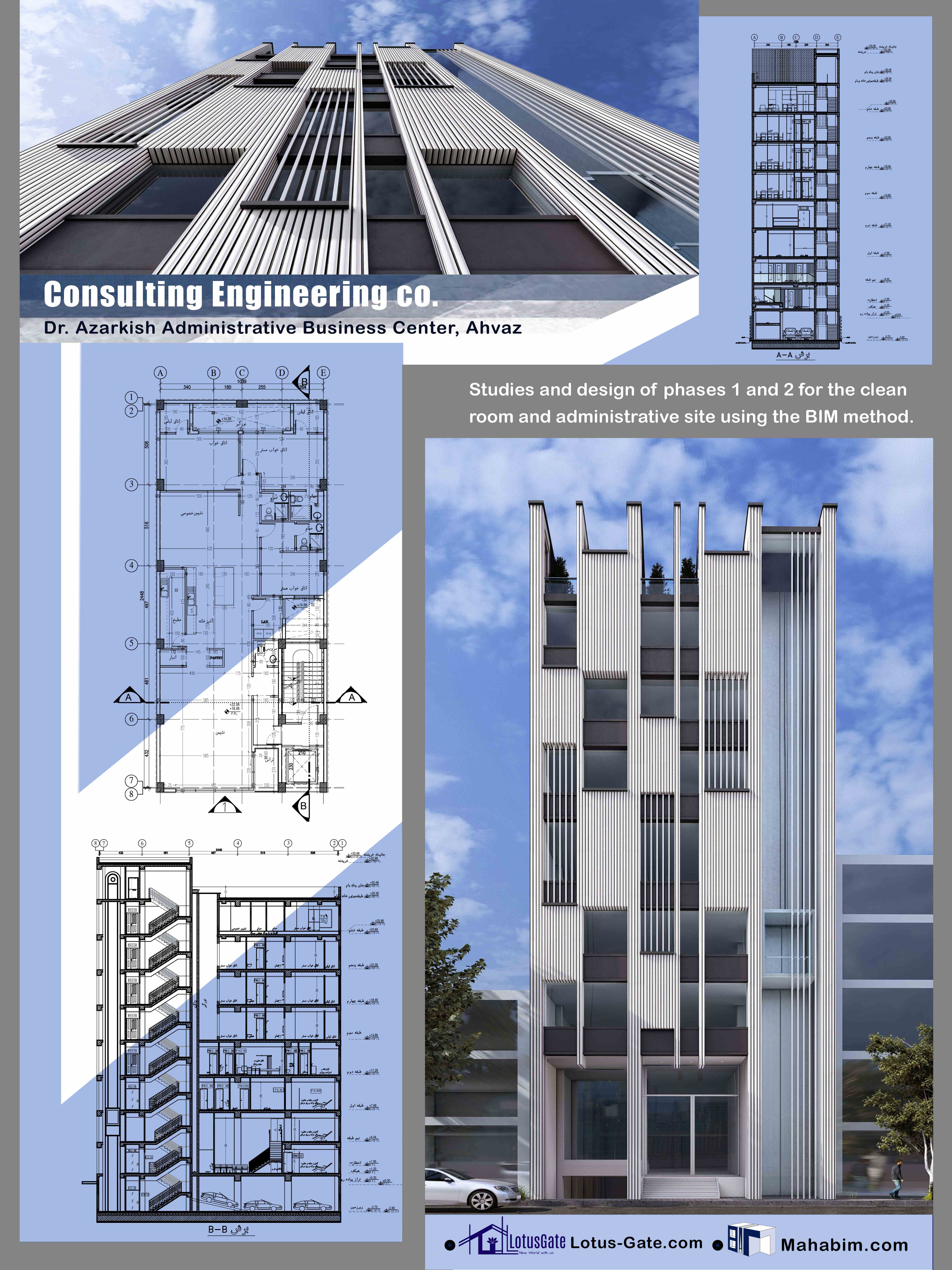 طراحی BIM مرکز جراحی اهواز | مهابیم